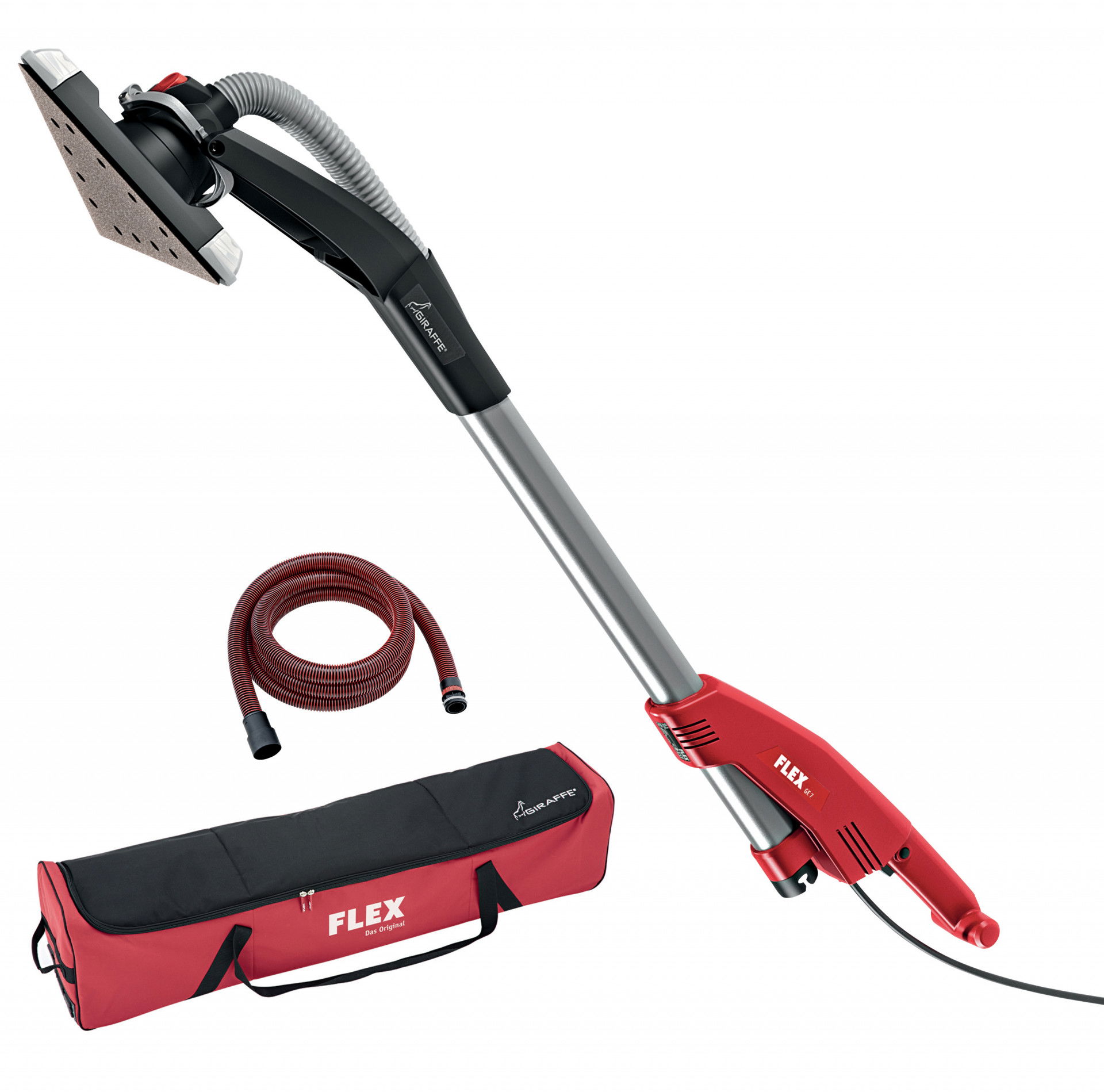 Flex GE 7 + MH-T + SH Giraffe® fal- és mennyezet csiszoló háromszög csiszolófejjel, elszívócsővel (hordtáskában) termék fő termékképe