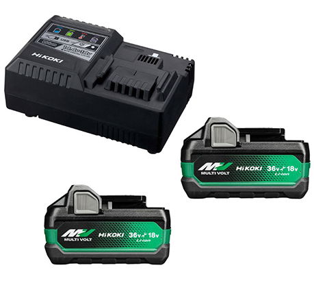 HiKoki UC18YSL3 gyorstöltő + 2 db BSL36A18X MULTI VOLT Li-ion akkumulátor, 36V, 2.5 Ah = 18V, 5.0Ah termék fő termékképe