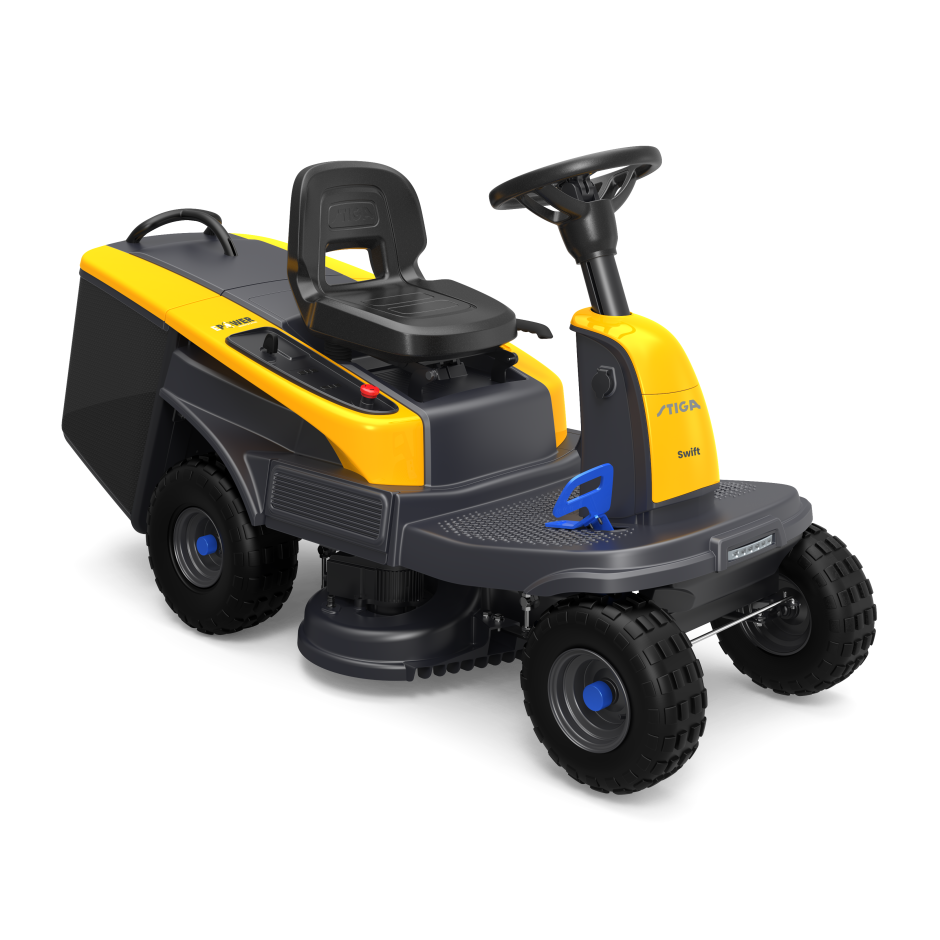 STIGA akkumulátoros fűgyűjtős fűnyíró traktor SWIFT 372e termék fő termékképe