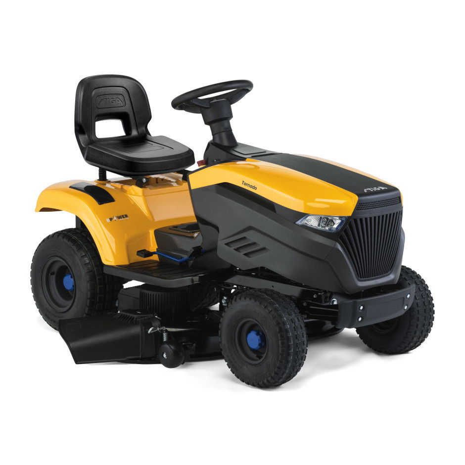 STIGA akkumulátoros oldalkidobós fűnyíró traktor TORNADO 7108e termék fő termékképe