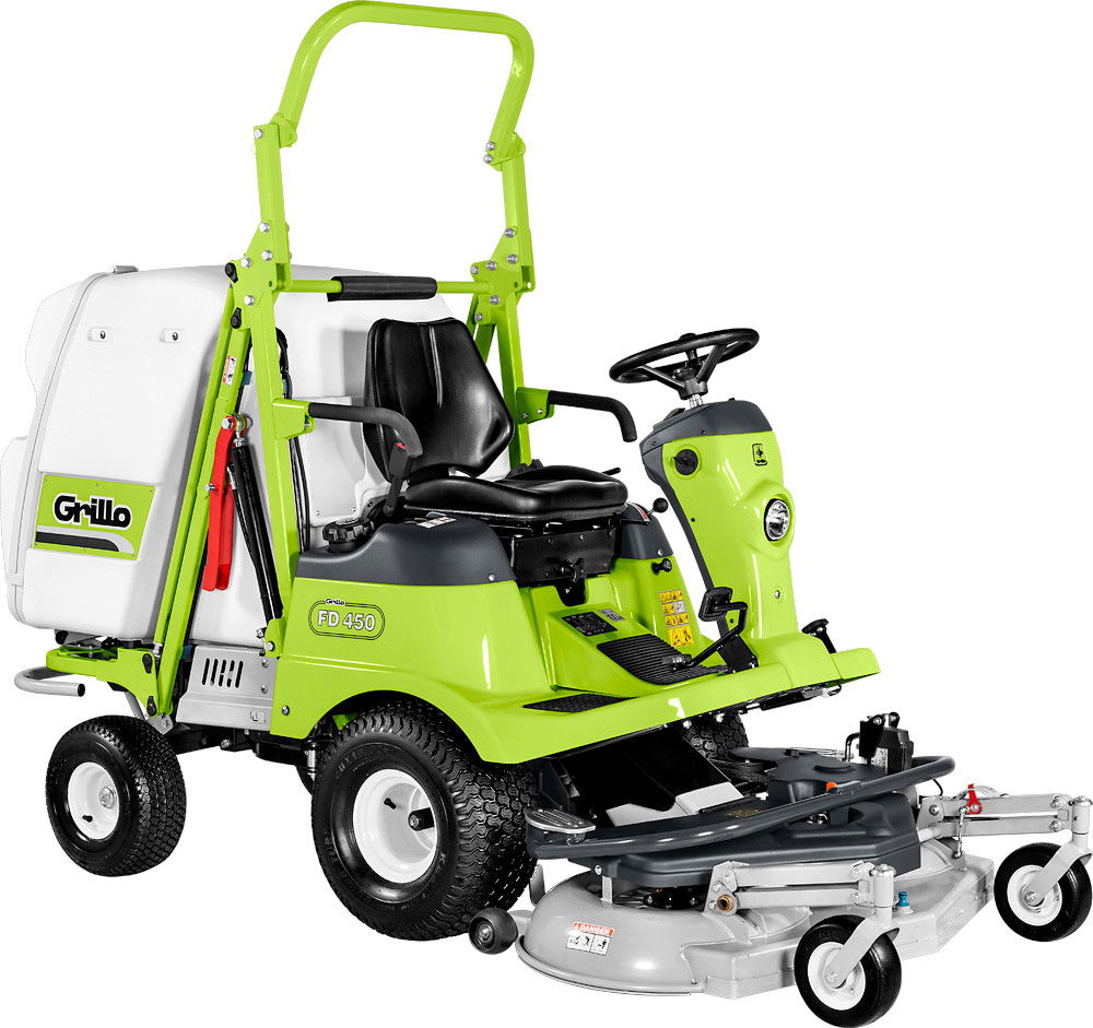 GRILLO magas ürítésű frontkaszás fűnyíró traktor FD 450 2WD (Vágóasztallal) termék fő termékképe