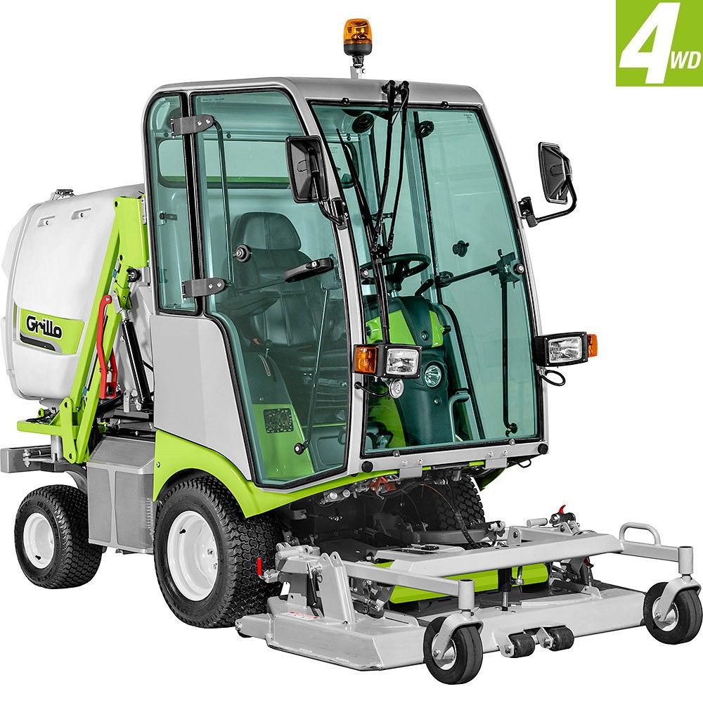 GRILLO magas ürítésű frontkaszás fűnyíró traktor FD 13.09 4WD ( Vágóasztallal, kabinnal) termék fő termékképe