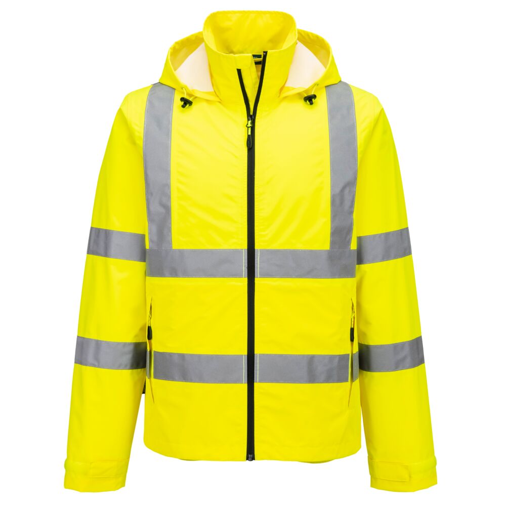 Portwest S164 - Hi-Vis könnyű, saját zsebébe csomagolható esőkabát, sárga termék fő termékképe